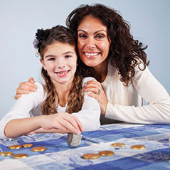 Photo of a mother and daughter smiling. Link to Life Stage Gift Planner Under Age 45 Situations.